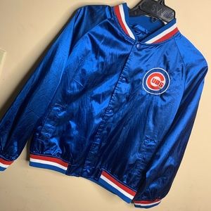 Cubs button down bomber jacket